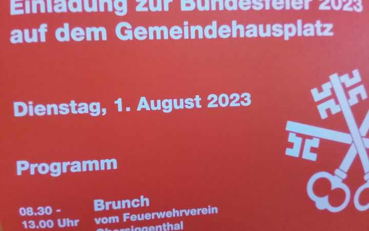 Programm 1. August-Feier